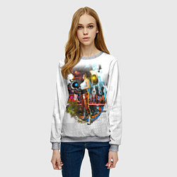 Свитшот женский PORTAL, цвет: 3D-меланж — фото 2