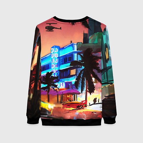 Женский свитшот GTA: VICE CITY / 3D-Черный – фото 2