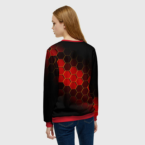 Женский свитшот Plague Inc / 3D-Красный – фото 4