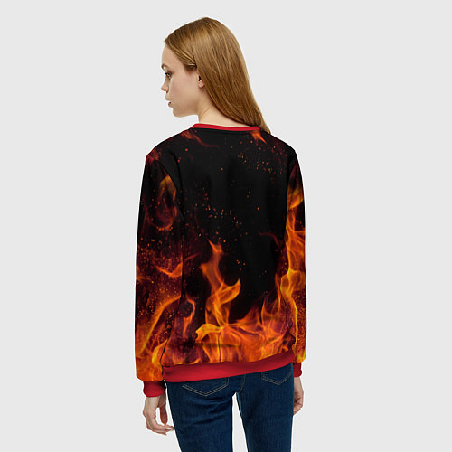 Женский свитшот KIMETSU NO YAIBA / 3D-Красный – фото 4
