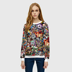 Свитшот женский Academia stikerbombing, цвет: 3D-белый — фото 2