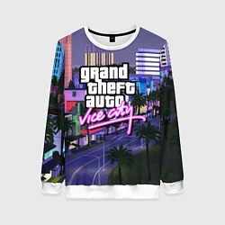 Свитшот женский Grand Theft Auto Vice City, цвет: 3D-белый