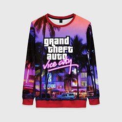 Свитшот женский Grand Theft Auto Vice City, цвет: 3D-красный