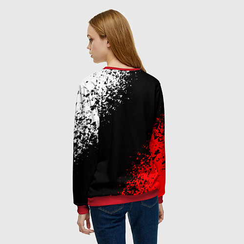 Женский свитшот THE WITCHER / 3D-Красный – фото 4