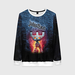 Свитшот женский Judas priest, цвет: 3D-белый