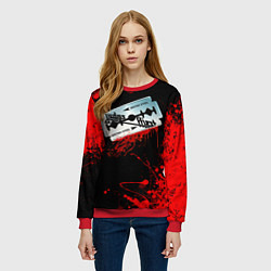 Свитшот женский JUDAS PRIEST, цвет: 3D-красный — фото 2