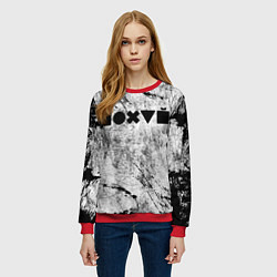 Свитшот женский Безразличие, цвет: 3D-красный — фото 2