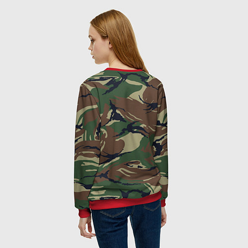 Женский свитшот Войска связи / 3D-Красный – фото 4