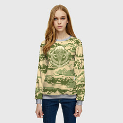 Свитшот женский ВДВ СССР, цвет: 3D-меланж — фото 2