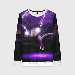 Женский свитшот Кот и Молнии