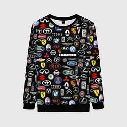 Женский свитшот ЛОГОТИПЫ АВТО БРЕНДОВ