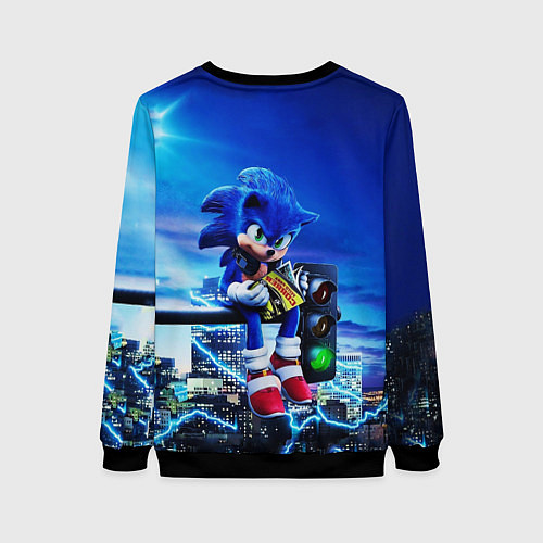 Женский свитшот SONIC / 3D-Черный – фото 2