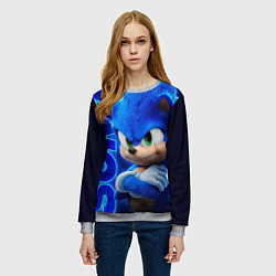 Свитшот женский SONIC, цвет: 3D-меланж — фото 2