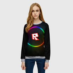 Свитшот женский Roblox, цвет: 3D-меланж — фото 2
