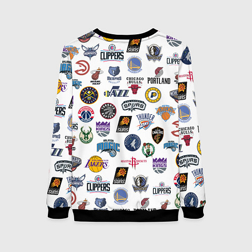 Женский свитшот NBA Pattern / 3D-Черный – фото 2