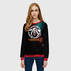 Свитшот женский The Division 2 Logo, цвет: 3D-красный — фото 2