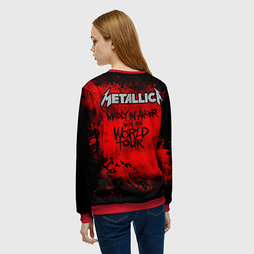 Женский свитшот Metallica / 3D-Красный – фото 4