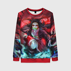 Свитшот женский KIMETSU NO YAIBA, цвет: 3D-красный
