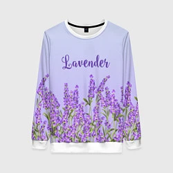 Свитшот женский Lavander, цвет: 3D-белый