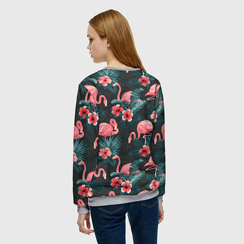 Женский свитшот Flamingo / 3D-Меланж – фото 4