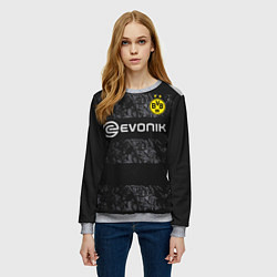 Свитшот женский Borussia away 19-20, цвет: 3D-меланж — фото 2