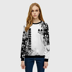 Свитшот женский Marshmello, цвет: 3D-черный — фото 2