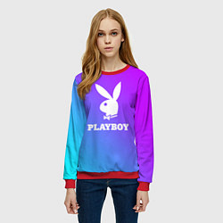 Свитшот женский PLAYBOY, цвет: 3D-красный — фото 2