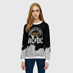 Свитшот женский ACDC, цвет: 3D-белый — фото 2