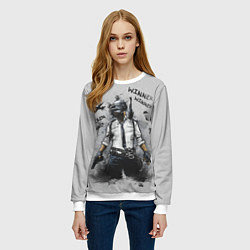 Свитшот женский PUBG, цвет: 3D-белый — фото 2