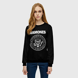 Свитшот женский RAMONES, цвет: 3D-черный — фото 2