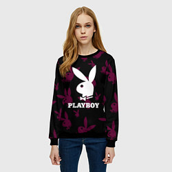 Свитшот женский PLAYBOY, цвет: 3D-черный — фото 2