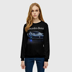 Свитшот женский MERCEDES, цвет: 3D-черный — фото 2