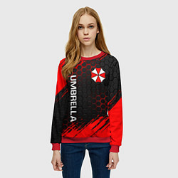 Свитшот женский UMBRELLA CORP, цвет: 3D-красный — фото 2