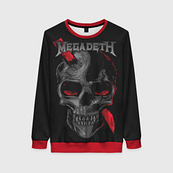 Свитшот женский Megadeth, цвет: 3D-красный