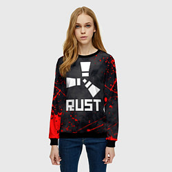 Свитшот женский RUST, цвет: 3D-черный — фото 2
