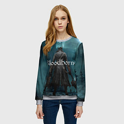 Свитшот женский Bloodborne, цвет: 3D-меланж — фото 2