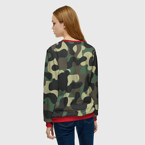 Женский свитшот КАМУФЛЯЖ / 3D-Красный – фото 4