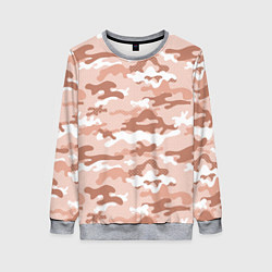 Свитшот женский Песочный камуфляж, цвет: 3D-меланж
