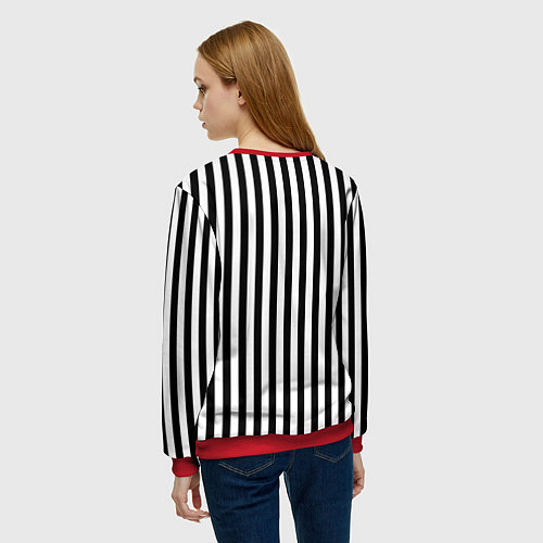 Женский свитшот Пикси полосы / 3D-Красный – фото 4