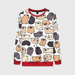 Женский свитшот Милые мопсы