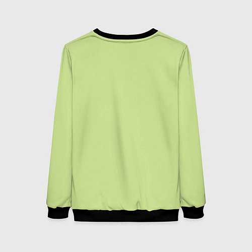 Женский свитшот Прикольная панда с бабочкой / 3D-Черный – фото 2