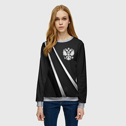 Свитшот женский Россия, цвет: 3D-меланж — фото 2