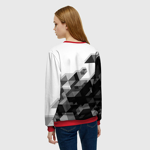 Женский свитшот TOYOTA / 3D-Красный – фото 4