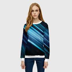 Свитшот женский GEOMETRY STRIPES, цвет: 3D-белый — фото 2