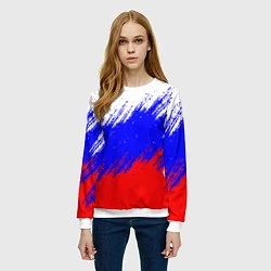Свитшот женский Россия, цвет: 3D-белый — фото 2