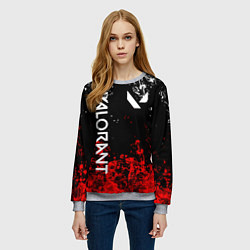 Свитшот женский VALORANT, цвет: 3D-меланж — фото 2