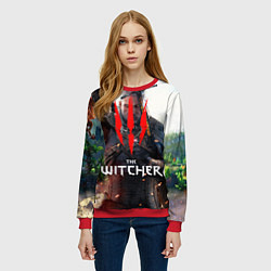 Свитшот женский The Witcher, цвет: 3D-красный — фото 2