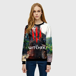 Свитшот женский The Witcher, цвет: 3D-черный — фото 2