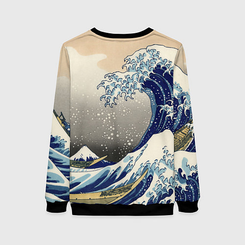 Женский свитшот ЯПОНСКАЯ КАРТИНА / 3D-Черный – фото 2