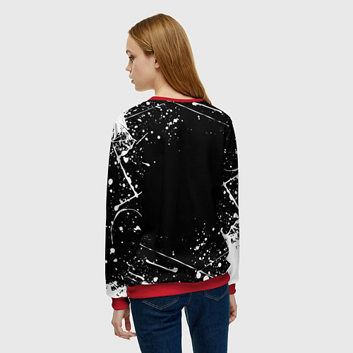 Женский свитшот THE LAST OF US ТАТУИРОВКА ЭЛЛИ / 3D-Красный – фото 4